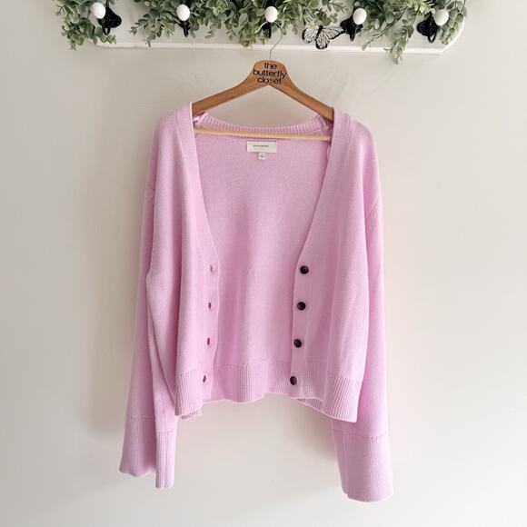 Banana Republic Bell Sleeve Cardigan Sweater Pink Worn Once Size Large - Picture 4 of 4